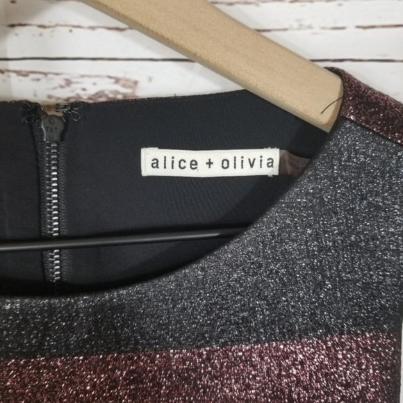 🍸Alice + Olivia Metallic Foss Cocktail Dress🍸 - Picture 3 of 7